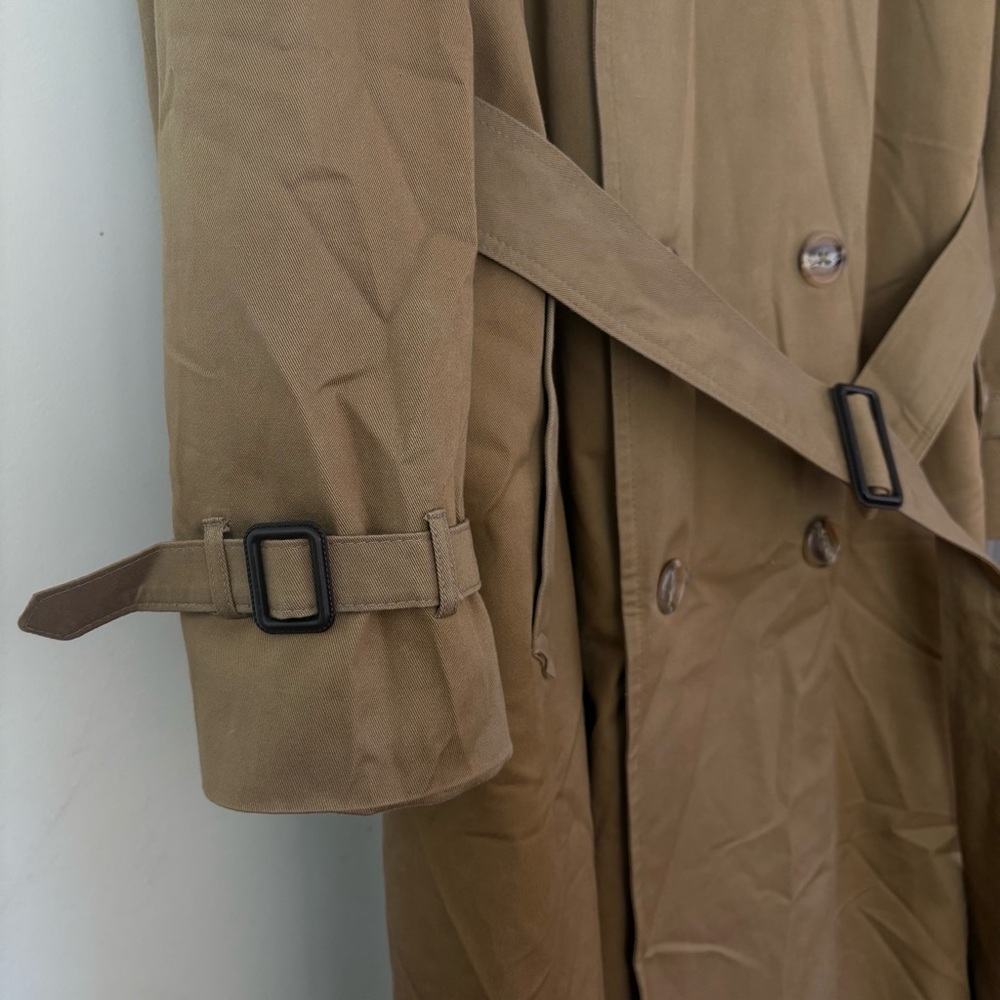 Dior Christian Dior Tan Khaki Vintage Cotton Wool Blend Trench Coat 40R Unisex - Picture 8 of 16